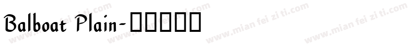 Balboat Plain字体转换